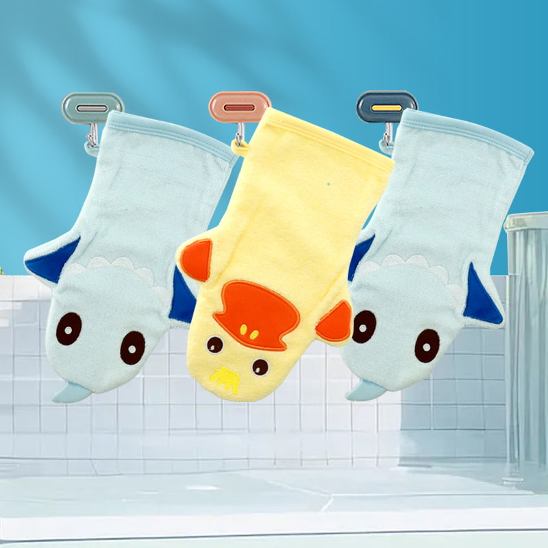 Handuk Tangan Gantung Boneka Tebal Penyerap Cepat Kering Tidak Bertumpah Handuk Persegi Kecil Handuk Anak-anak Kartun Lembut